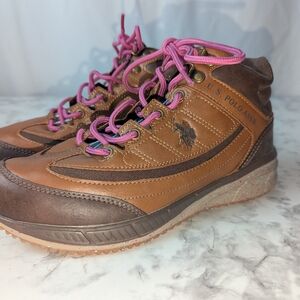 U.S. Polo Assn. Brown and Pink Sneakers